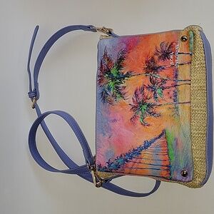 LEOMA LOVEGROVE TROPICAL PALM TREE CROSSBODY BAG